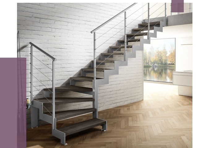 Г-образные лестницы под ключ в Чебоксарах от 37280 руб. | ПРОЛЁТ-Чбк