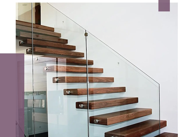 Стеклянные перила для лестницы в Чебоксарах от 14912 руб.