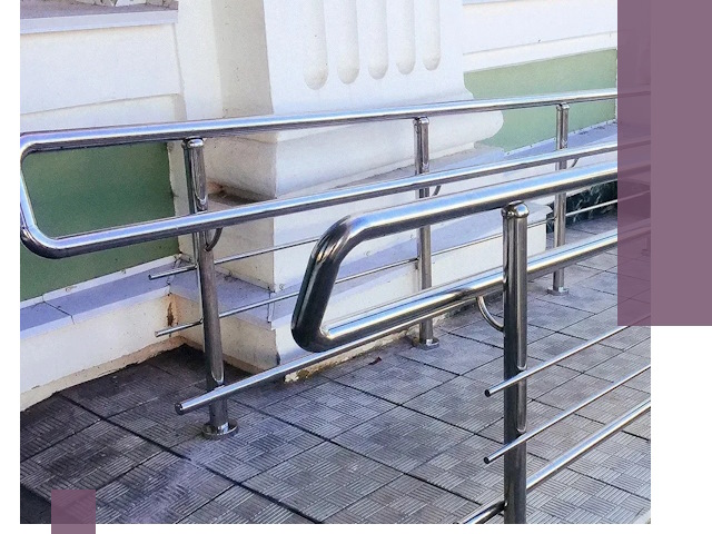 Ограждения пандусов из металла и нержавейки в Чебоксарах