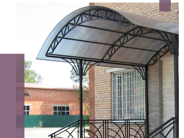 Металлические навесы и козырьки в Чебоксарах от 12855 руб.