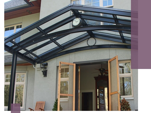 Изготовление и монтаж навесов и козырьков в Чебоксарах