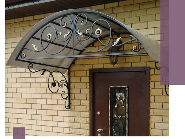 Изготовление козырьков из металла под ключ в Чебоксарах