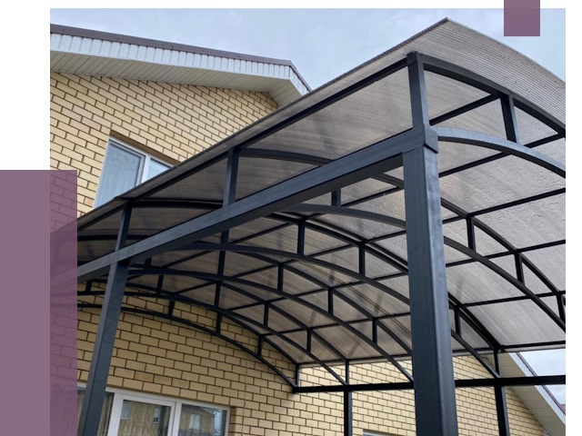 Монтаж козырьков в Чебоксарах от 11570 руб. | ПРОЛЁТ-Чбк