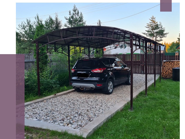 Навесы для автомобиля в Чебоксарах от 13215 руб.  | ПРОЛЁТ-Чбк
