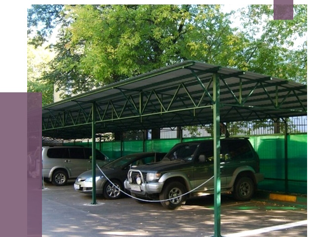 Навесы для парковки в Чебоксарах от 80729 руб. заказать | ПРОЛЁТ-Чбк