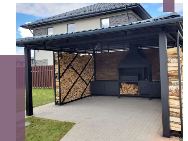 Навесы для барбекю в Чебоксарах от 12804 руб. под ключ | ПРОЛЁТ-Чбк