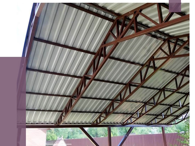 Навесы из профнастила в Чебоксарах от 7404 руб. | ПРОЛЁТ-Чбк