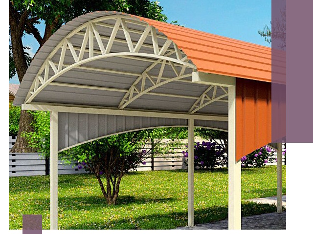 Навесы из профнастила под ключ в Чебоксарах — установка и монтаж