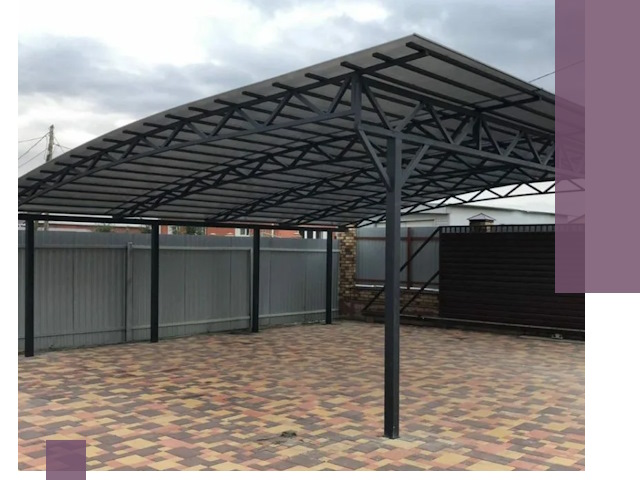 Металлические навесы под ключ в Чебоксарах — изготовление и монтаж