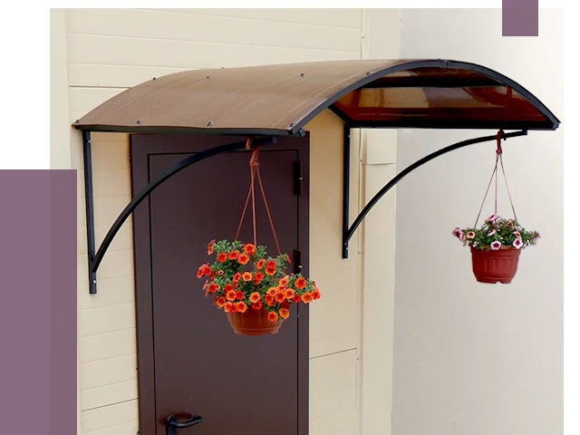 Козырьки над входом в Чебоксарах от 14912 руб.  | ПРОЛЁТ-Чбк