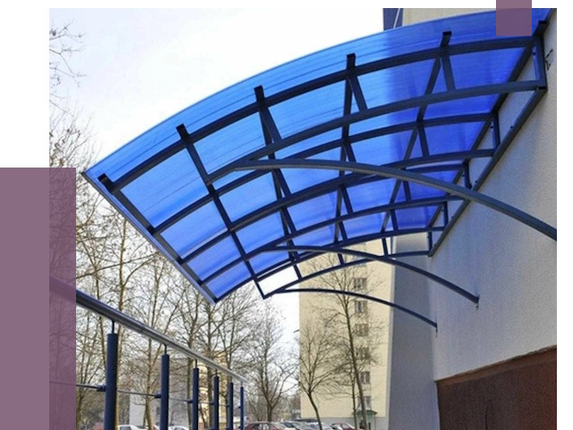 Козырьки из поликарбоната в Чебоксарах от 4319 руб. под ключ | ПРОЛЁТ-Чбк