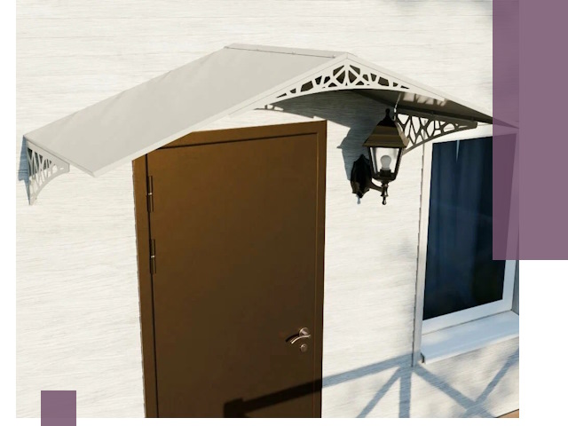 Металлические козырьки на входы и террасы в Чебоксарах