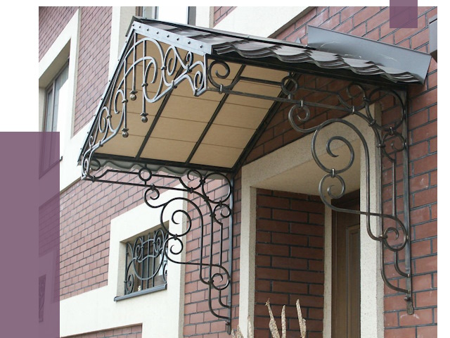 Двускатные козырьки в Чебоксарах под ключ от 12855 руб.